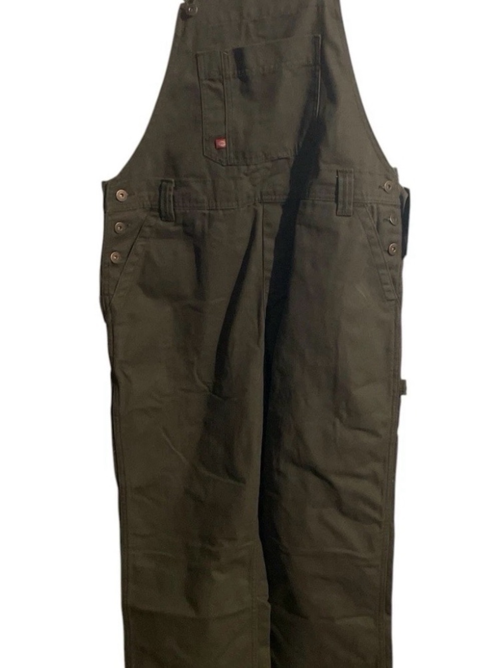 Dickies Women’s Army Green Bib Overalls Denim SIZE MEDIUM NWT